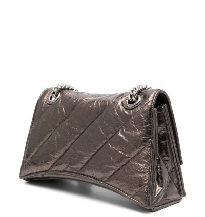 Balenciaga Small Crush Leather Shoulder Bag
