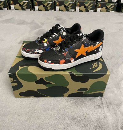 BAPE STA 3 BLACK SPLATTER SIZE 9 5