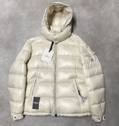 Moncler Maya mens puffer jacket cream size 5 2XL XL XXL