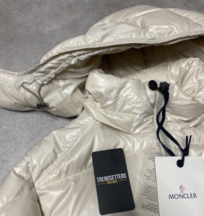 Moncler Maya mens puffer jacket cream size 5 2XL XL XXL