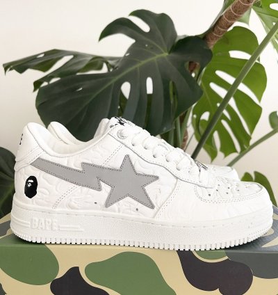 BAPE STA 3 LINE WHITE CAMO Size 8
