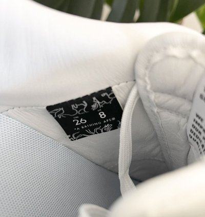 BAPE STA 3 LINE WHITE CAMO Size 8