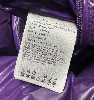 Moncler Maya mens puffer jacket Purple size 6 2XL 3XL XXL