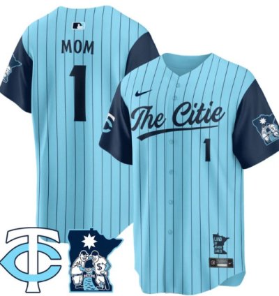 Mom Jersey #1 Minnesota Twins 2025 City Connect Concept Stitched Blue