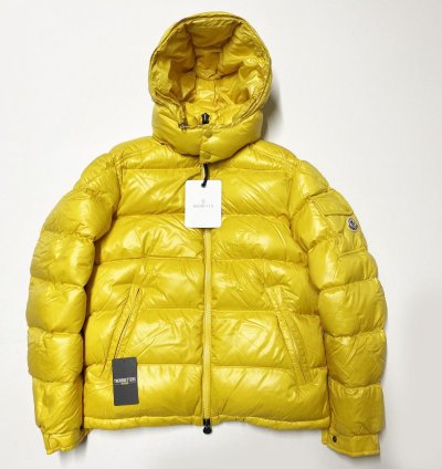 Moncler Maya mens puffer jacket yellow size 3 large