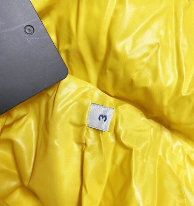 Moncler Maya mens puffer jacket yellow size 3 large