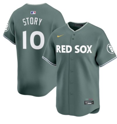 Trevor Story Jersey #10 Boston Red Sox 2025 City Connect Vapor Premier Limited Stitched Green