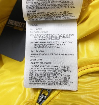 Moncler Maya mens puffer jacket yellow size 4 XL -large