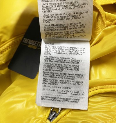 Moncler Maya mens puffer jacket yellow size 4 XL -large