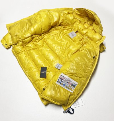 Moncler Maya mens puffer jacket yellow size 4 XL -large
