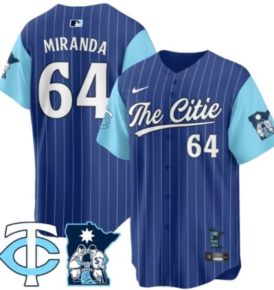 Jose Miranda Jersey #64 Minnesota Twins 2025 City Connect Concept Stitched Royal
