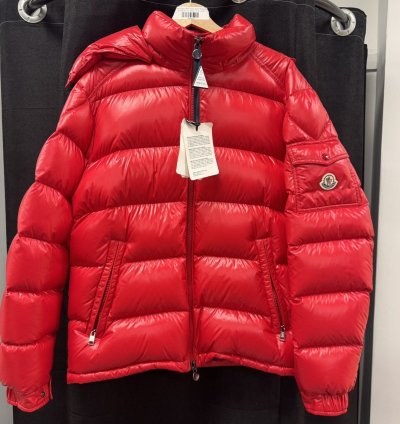 Moncler Maya Short Down Jacket Scarlet Red