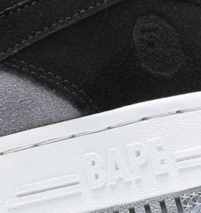 BAPE STA 3 SUEDE BLACK SIZE 7