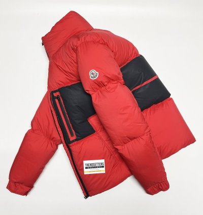 Moncler mens puffer jacket red size 3 Medium Black
