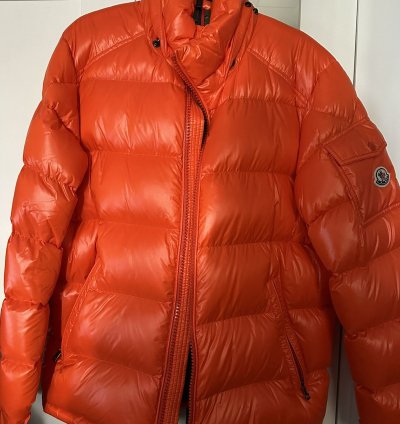 Moncler Orange Maya Winter Jacket Size Xlarge 4