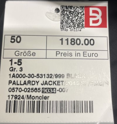Moncler Pallardy Giubbotto Jacket Black Size 50
