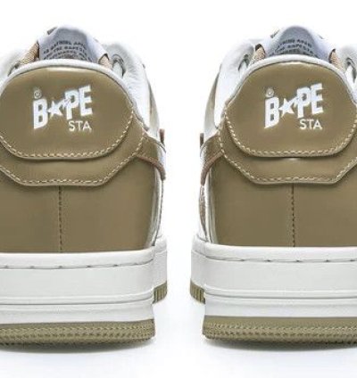 Bape Sta 6 Patent Beige Size 11