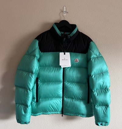 Moncler Peuplier Puffer Jacket In Teal Green