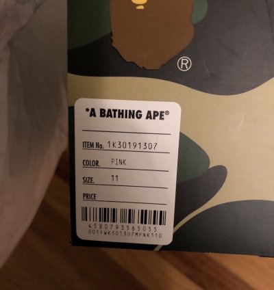 Bape Sta Abc Camo Pink