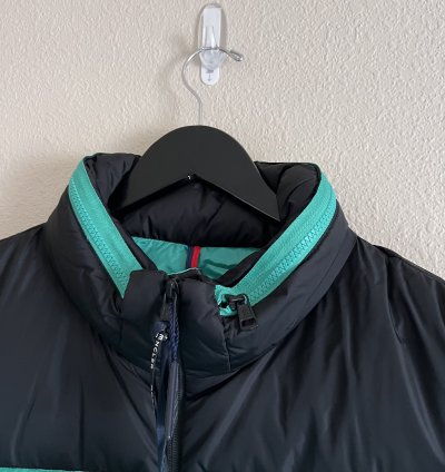 Moncler Peuplier Puffer Jacket In Teal Green