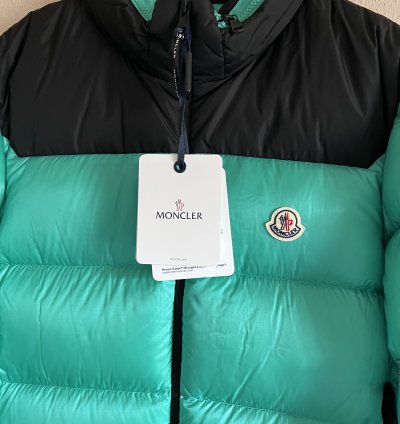 Moncler Peuplier Puffer Jacket In Teal Green