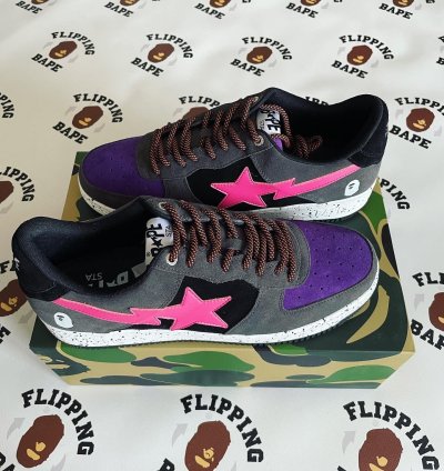 Bape Sta Black Pink Suede