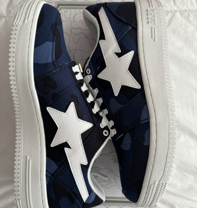 Bape Sta Canvas Navy Camo Size 9 5
