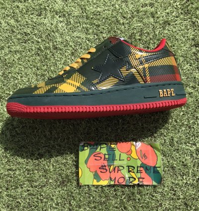 Bape Sta Isetan Check Patent Leather