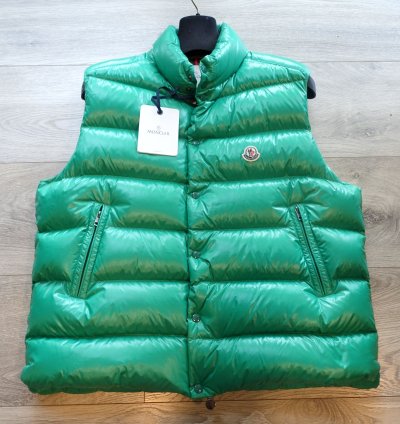 Moncler Tibb Down Jacket Vest Green Xl Xxl