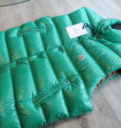 Moncler Tibb Down Jacket Vest Green Xl Xxl