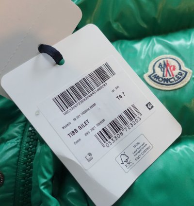 Moncler Tibb Down Jacket Vest Green Xl Xxl