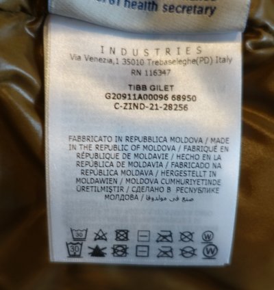 Moncler Tibb Down Jacket Vest Green Xl Xxl