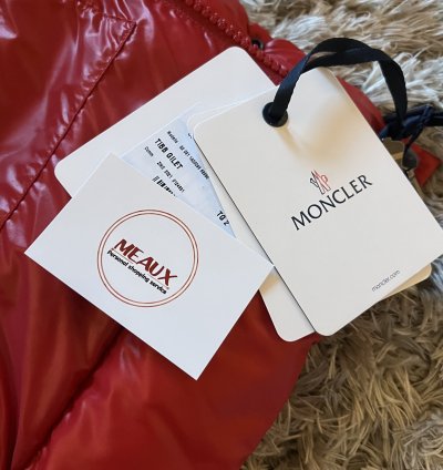 Moncler Tibb Jacket Gilet Vest 2 Bnwt Red Maya Logo