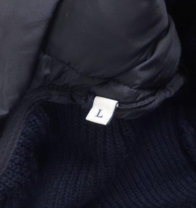Moncler Wool Down Knit Jacket Navy Men Size Slim Fit