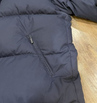 New Moncler Down Puffer Jacket Navy Embroidered Logo Vintage