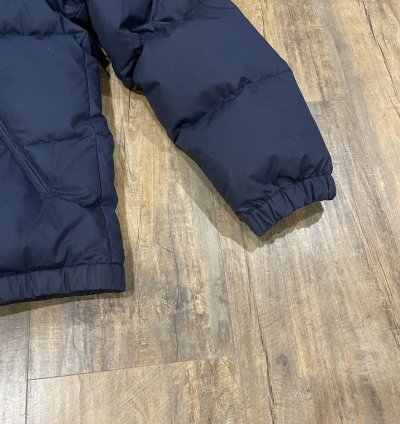 New Moncler Down Puffer Jacket Navy Embroidered Logo Vintage