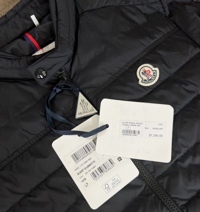 New Moncler Jacket Puffer Black Alkap Brand New