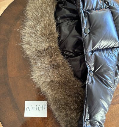 New Moncler Maya Fur Trim Jacket Size 4 detachable Hood