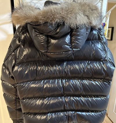 New Moncler Maya Fur Trim Jacket Size 4 detachable Hood