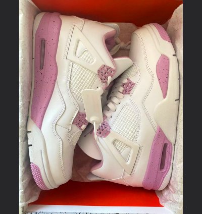 New Jordan 4 White Pink Oreo
