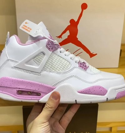 New Jordan 4 White Pink Oreo