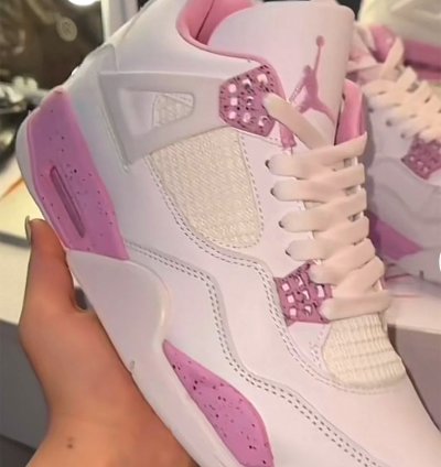 New Jordan 4 White Pink Oreo