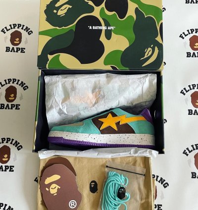 Bape Sta Teal Yellow Suede