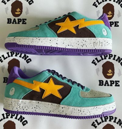 Bape Sta Teal Yellow Suede