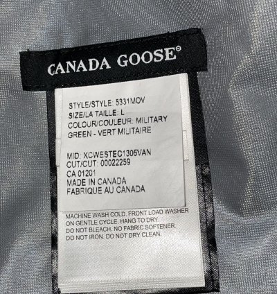 Ovo Canada Goose Timber Shell Jacket