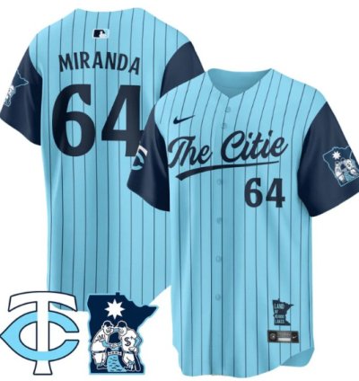 Jose Miranda Jersey 64 Minnesota Twins 2025 City Connect Concept Stitched Blue