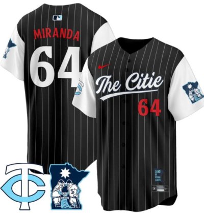 Jose Miranda Jersey 64 Minnesota Twins 2025 City Connect Concept Stitched Black