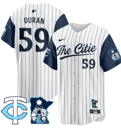 Jhoan Duran Jersey 59 Minnesota Twins 2025 City Connect Concept Stitched White