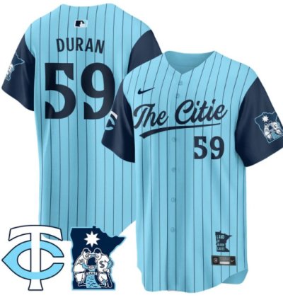 Jhoan Duran Jersey 59 Minnesota Twins 2025 City Connect Concept Stitched Blue