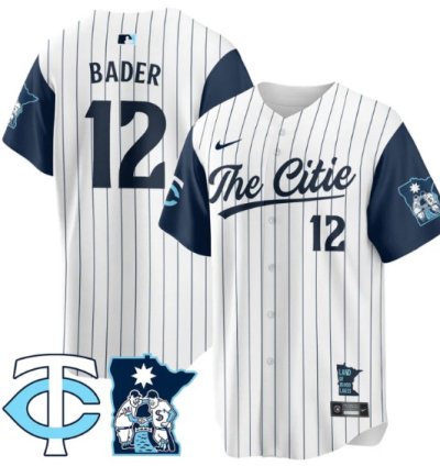 Harrison Bader Jersey 12 Minnesota Twins 2025 City Connect Concept Stitched White